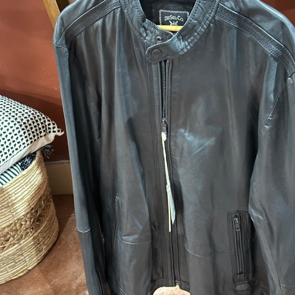 Brand New Leather Diesel Jacket